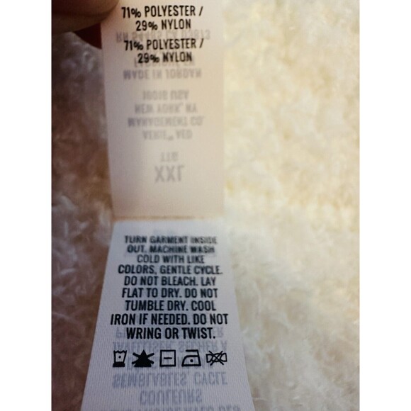 Aerie White Cream Fluffy Cozy Wide Leg Sherpa Soft Drawstring Pants XXL‎ NWT - Picture 6 of 9